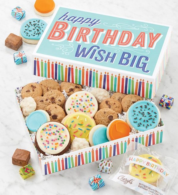 Happy Birthday Wish Big Party In A Box By Cheryl's - Cookies Delivered - Cookie Gift Baskets - Birthday Gifts