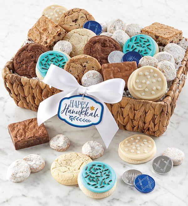 Happy Hanukkah Bakery Gift Basket By Cheryl's - Cookies Delivered - Cookie Gift Baskets - Everyday Gifting