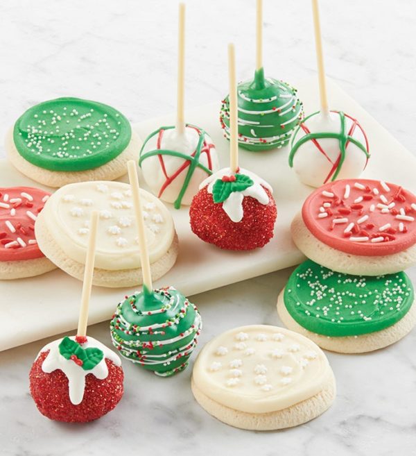 Holiday Cake Pops And Cookies By Cheryl's - Cookies Delivered - Cookie Gift Baskets - Christmas Gifts