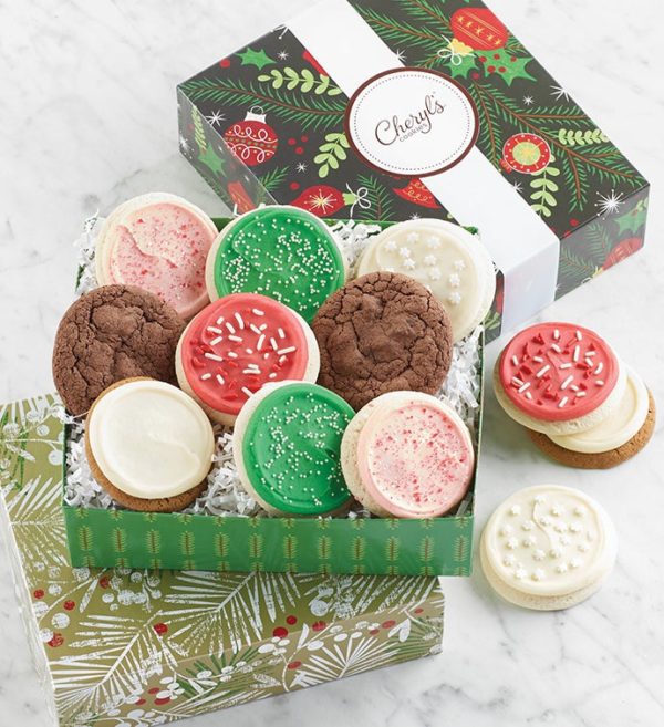Holiday Cookie Gift Box By Cheryl's - Cookies Delivered - Cookie Gift Baskets - Christmas Gifts
