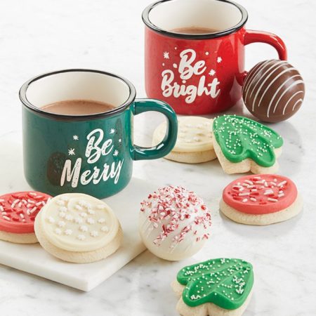 Holiday Mugs, Cocoa, And Cookies Gift Mugs Cocoa By Cheryl's - Cookies Delivered - Cookie Gift Baskets - Christmas Gifts