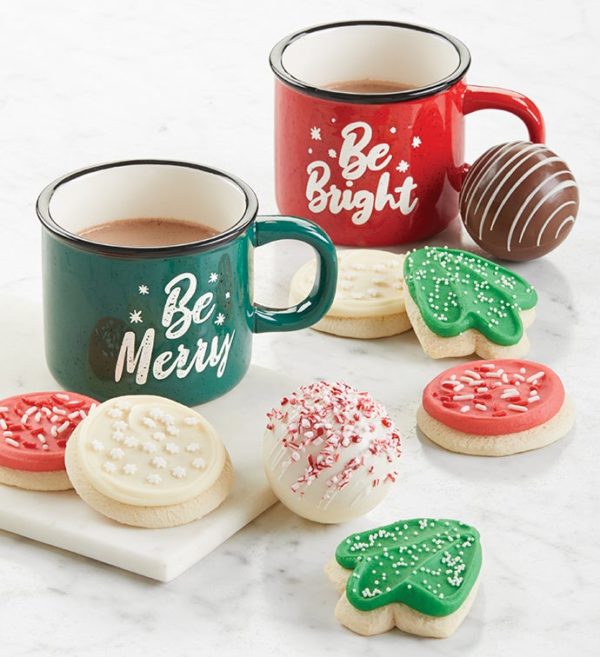Holiday Mugs, Cocoa, And Cookies Gift Mugs Cocoa By Cheryl's - Cookies Delivered - Cookie Gift Baskets - Christmas Gifts