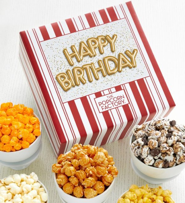 Packed With Pop Happy Birthday Gold Balloons Gift Box