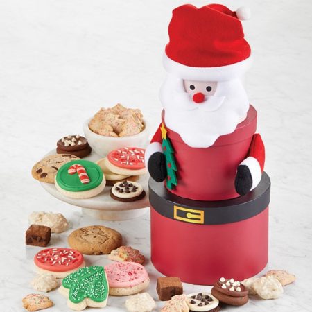 Santa Gift Tower By Cheryl's - Cookies Delivered - Cookie Gift Baskets - Christmas Gifts