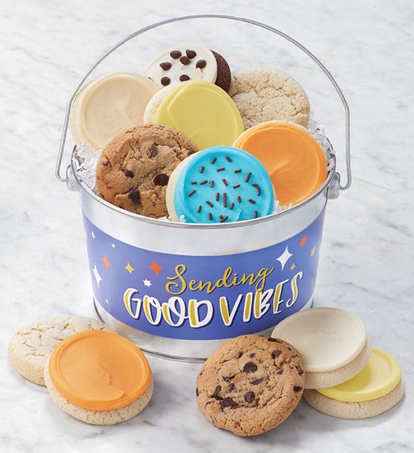 Sending Good Vibes Cookie Gift Pail By Cheryl's - Cookies Delivered - Cookie Gift Baskets - Everyday Gifting