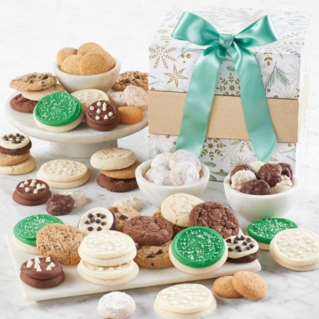 Shimmering Triple Treat Gift Tower By Cheryl's - Cookies Delivered - Cookie Gift Baskets - Everyday Gifting