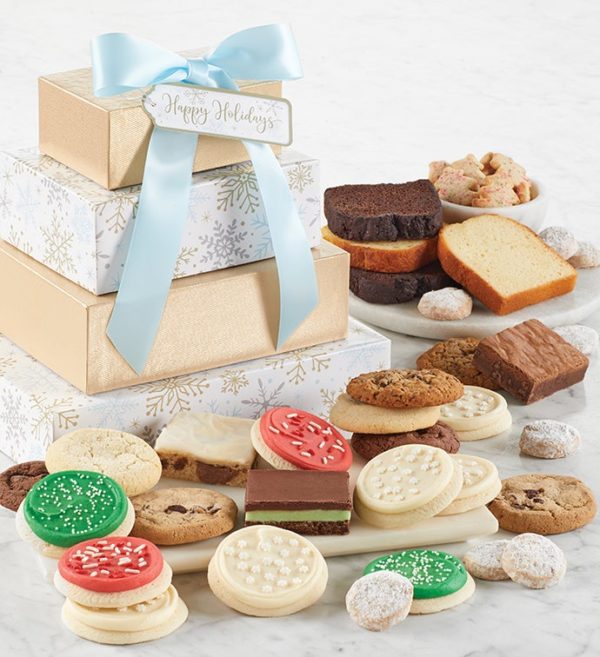 Sparkling Bakery Gift Tower By Cheryl's - Cookies Delivered - Cookie Gift Baskets - Everyday Gifting