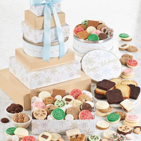 Sparkling Stately Gift Tower By Cheryl's - Cookies Delivered - Cookie Gift Baskets - Everyday Gifting