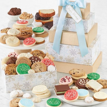 Sparkling Vip Gift Tower By Cheryl's - Cookies Delivered - Cookie Gift Baskets - Everyday Gifting