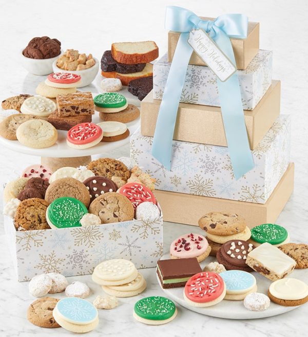 Sparkling Vip Gift Tower By Cheryl's - Cookies Delivered - Cookie Gift Baskets - Everyday Gifting