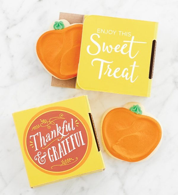 Thankful And Grateful Cookie Card By Cheryl's - Cookies Delivered - Cookie Gift Baskets - Thanksgiving Gifts