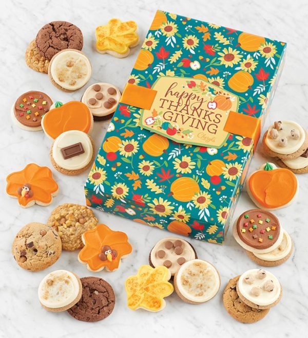 Thanksgiving Cookie Gift Box - 12 By Cheryl's - Cookies Delivered - Cookie Gift Baskets - Thanksgiving Gifts