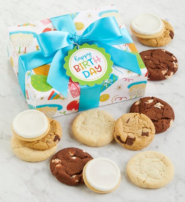 Vegan Happy Birthday Gift Box By Cheryl's - Cookies Delivered - Cookie Gift Baskets - Birthday Gifts