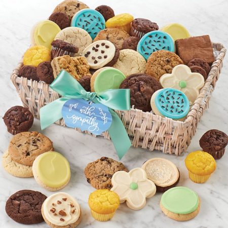 With Sympathy Gift Basket - Medium By Cheryl's - Cookies Delivered - Cookie Gift Baskets - Sympathy Gifts