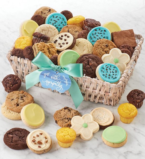With Sympathy Gift Basket - Medium By Cheryl's - Cookies Delivered - Cookie Gift Baskets - Sympathy Gifts