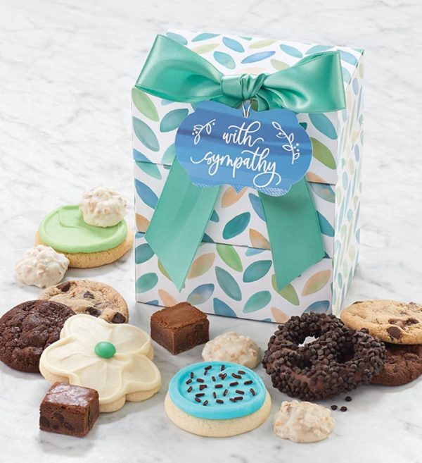 With Sympathy Gift Bundle By Cheryl's - Cookies Delivered - Cookie Gift Baskets - Sympathy Gifts