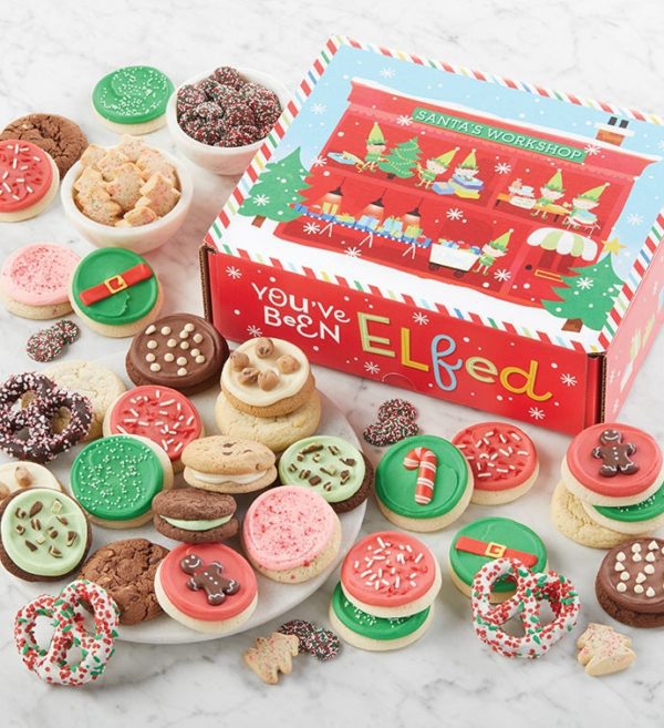 You've Been Elfed Party Box You'Ve By Cheryl's - Cookies Delivered - Cookie Gift Baskets - Christmas Gifts