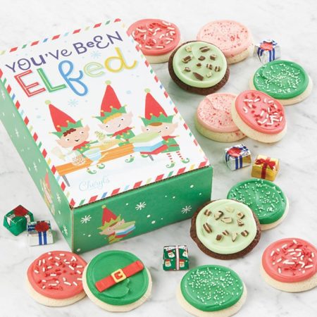 You've Been Elfed Treats Box You'Ve By Cheryl's - Cookies Delivered - Cookie Gift Baskets - Christmas Gifts