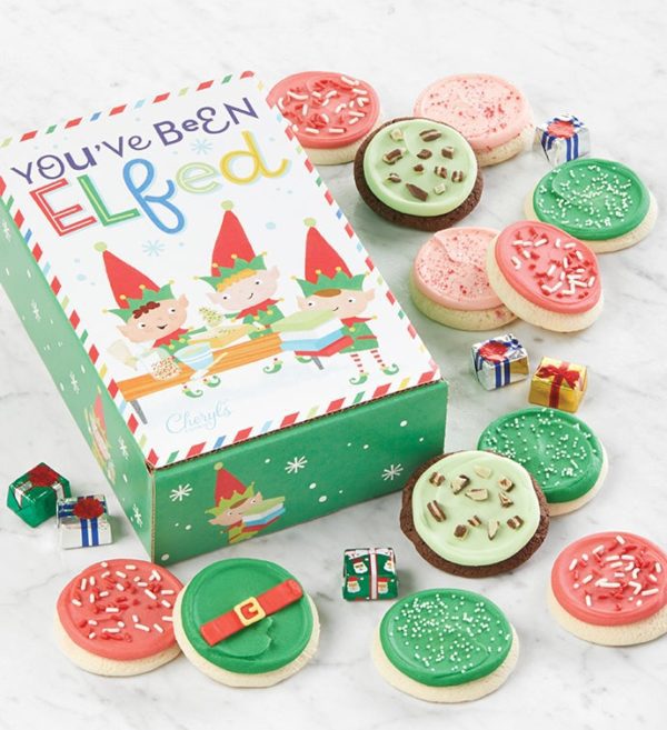 You've Been Elfed Treats Box You'Ve By Cheryl's - Cookies Delivered - Cookie Gift Baskets - Christmas Gifts