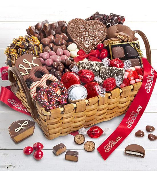 Your Decadent Valentine Simply Chocolate Gift Basket