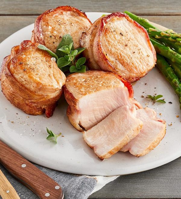 Bacon-Wrapped Center-Cut Pork Chops, Entrees, Meat by Harry & David