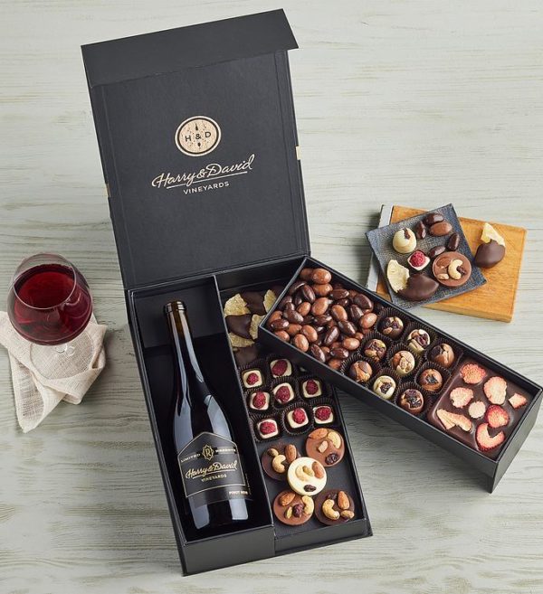 Belgian Chocolate Bento Box With Reserve Pinot Noir by Harry & David