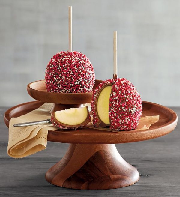 Belgian Chocolate-Dipped Caramel Apples - Pink Decorations, Coated Fruits Nuts, Gifts by Harry & David
