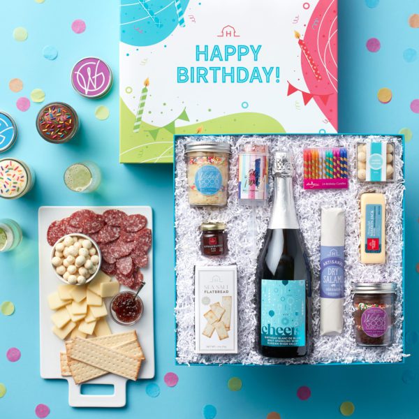 Birthday Cupcakes & Sparkling Wine Gift Box with Celebration Candles & Confetti Popper | Wine & Cupcakes Delivered | Hickory Farms