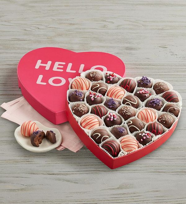 Chocolate Truffles In Valentine's Day Heart Box, Gifts by Harry & David