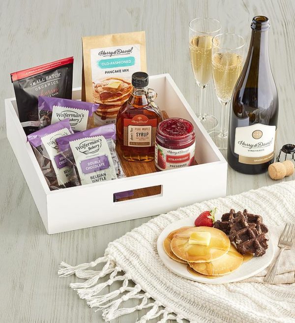 Classsic Breakfast In Bed With Wine, Assorted Foods, Gifts by Harry & David