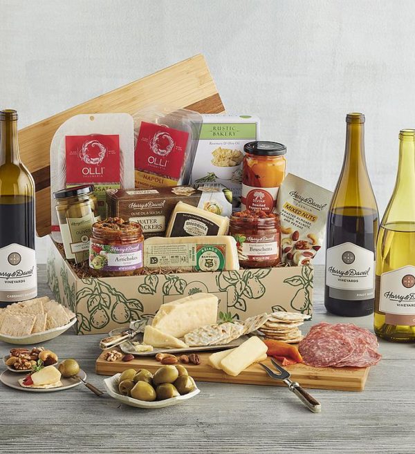 Deluxe Antipasto Assortment With Wine, Assorted Foods, Gifts by Harry & David