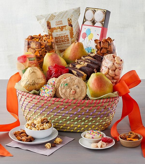 Deluxe Birthday Basket, Assorted Foods, Cakes by Harry & David