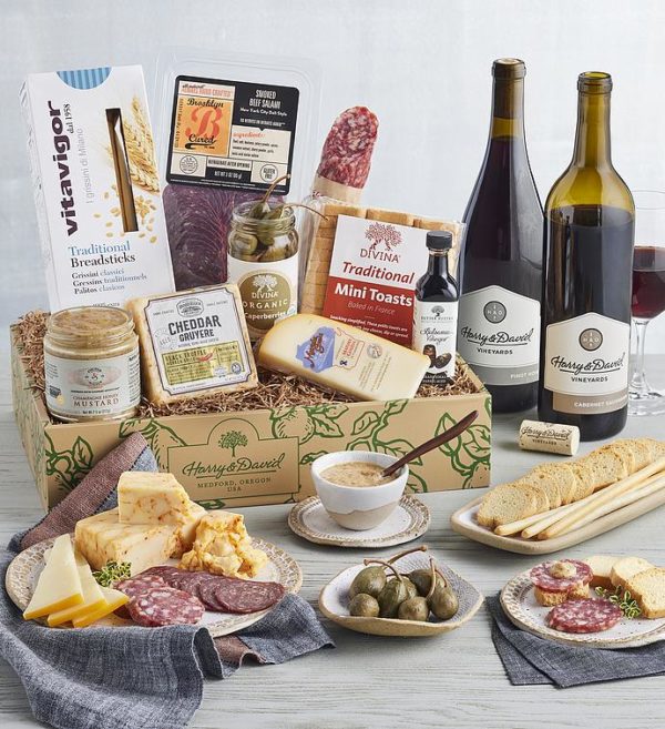 Deluxe Gourmet Entertaining Collection With Wine, Assorted Foods, Gifts by Harry & David