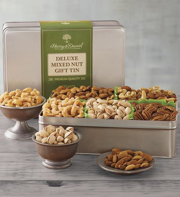 Deluxe Mixed Nuts Gift Tin, Nuts Dried Fruit, Gifts by Harry & David