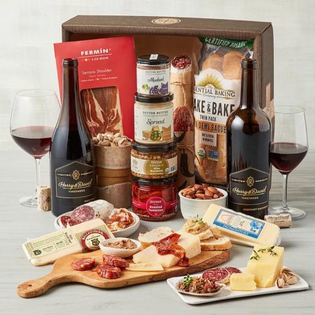 Epicurean Appetizers And Reserve Red Wine, Assorted Foods, Collections by Harry & David