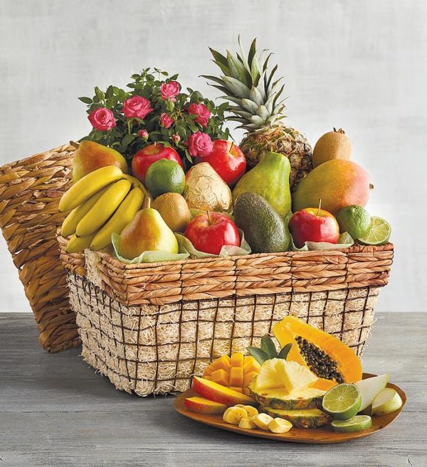 Flowers And Fruit Gift Basket, Fresh Fruit, Gifts by Harry & David