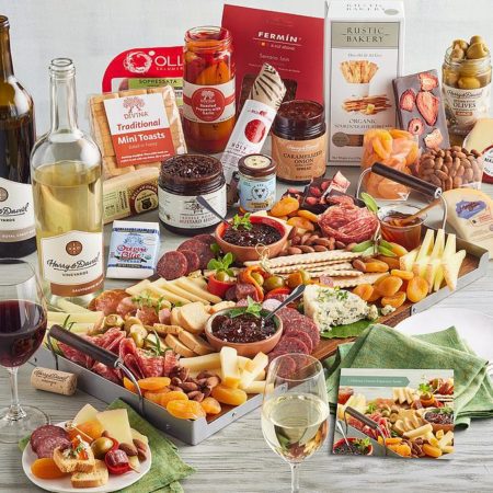 Gourmet Charcuterie And Cheese Board Experience With Wine, Assorted Foods by Harry & David