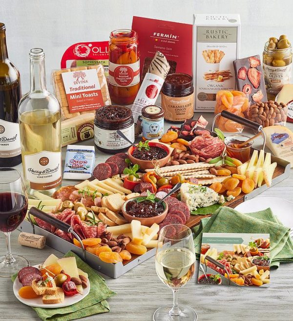 Gourmet Charcuterie And Cheese Board Experience With Wine, Assorted Foods by Harry & David