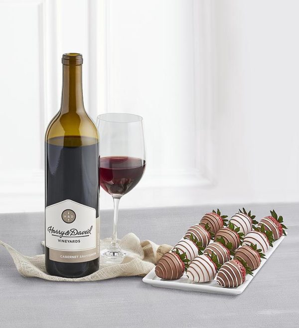 Gourmet Drizzled Strawberries And Red Wine, Gifts by Harry & David