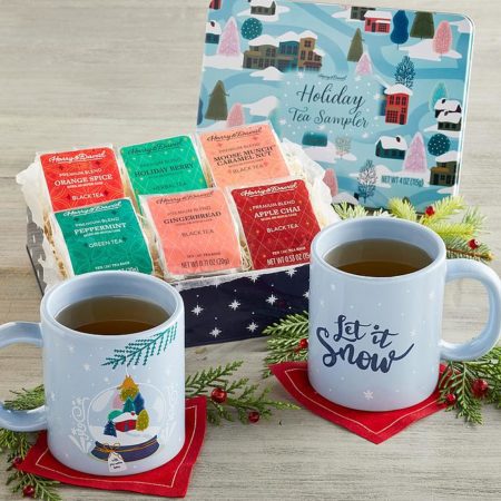 Holiday Tea Tin And Mugs Gift, Gifts by Harry & David