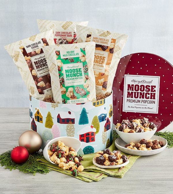 Moose Munch® Premium Popcorn Holiday Tin, Gifts by Harry & David