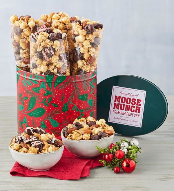 Moose Munch® Premium Popcorn Mini Holiday Tin, Gifts by Harry & David