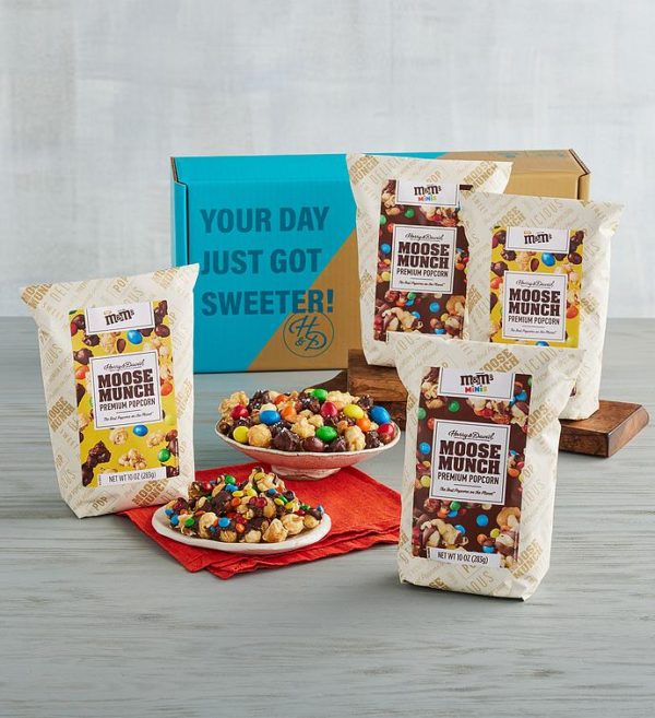 Moose Munch® Premium Popcorn Peanut And M&m's® Minis - 4 Pack by Harry & David