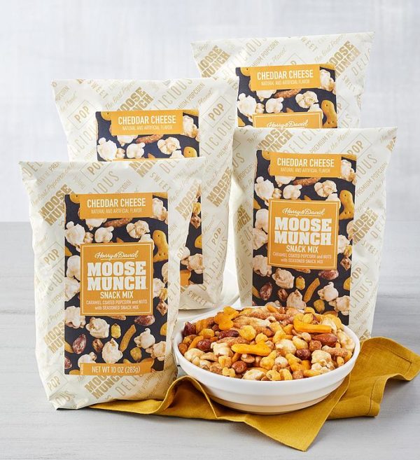Moose Munch™ Snack Mix Cheddar 4-Pack, Popcorn, Sweets by Harry & David