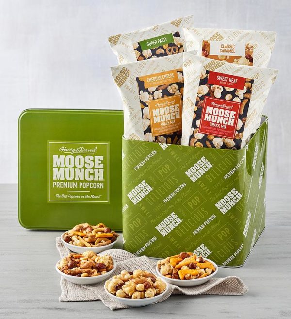 Moose Munch™ Snack Mix Classsic Tin, Popcorn, Sweets by Harry & David