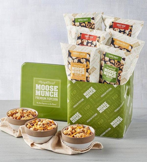 Moose Munch™ Snack Mix Deluxe Tin, Popcorn, Sweets by Harry & David