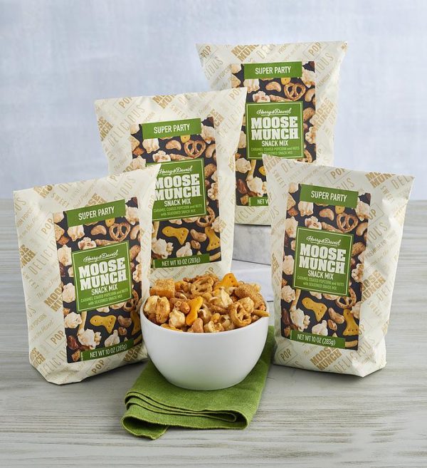 Moose Munch™ Snack Mix Super Party 4-Pack, Popcorn, Sweets by Harry & David