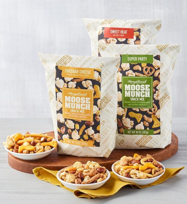 Moose Munch™ Snack Mix Trio, Assorted Foods, Sweets by Harry & David