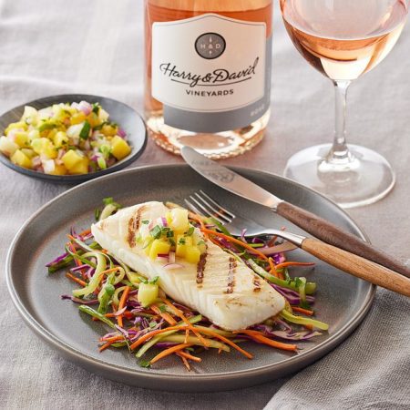 Msc Wild Alaskan Halibut 4-Ounce Portions With Rosé, Seafood, Premium by Harry & David