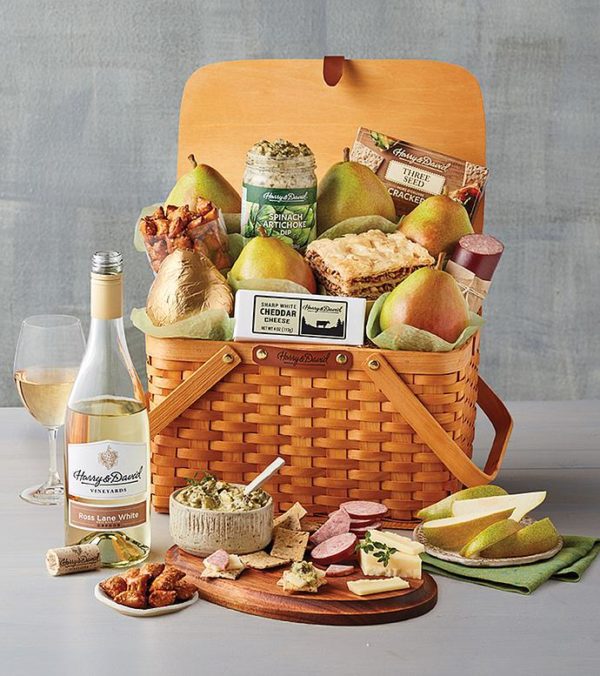Picnic Basket Gift With Wine, Assorted Foods, Gifts by Harry & David